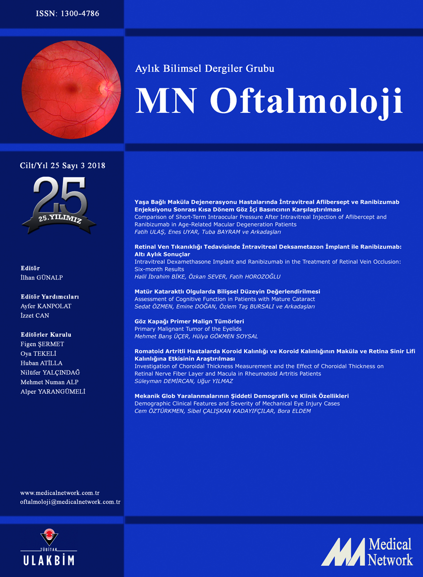 <div>MN Oftalmoloji Cilt: 25 Say: 3 2018 (MN Ophthalmology Volume: 25 No 3 2018)</div>