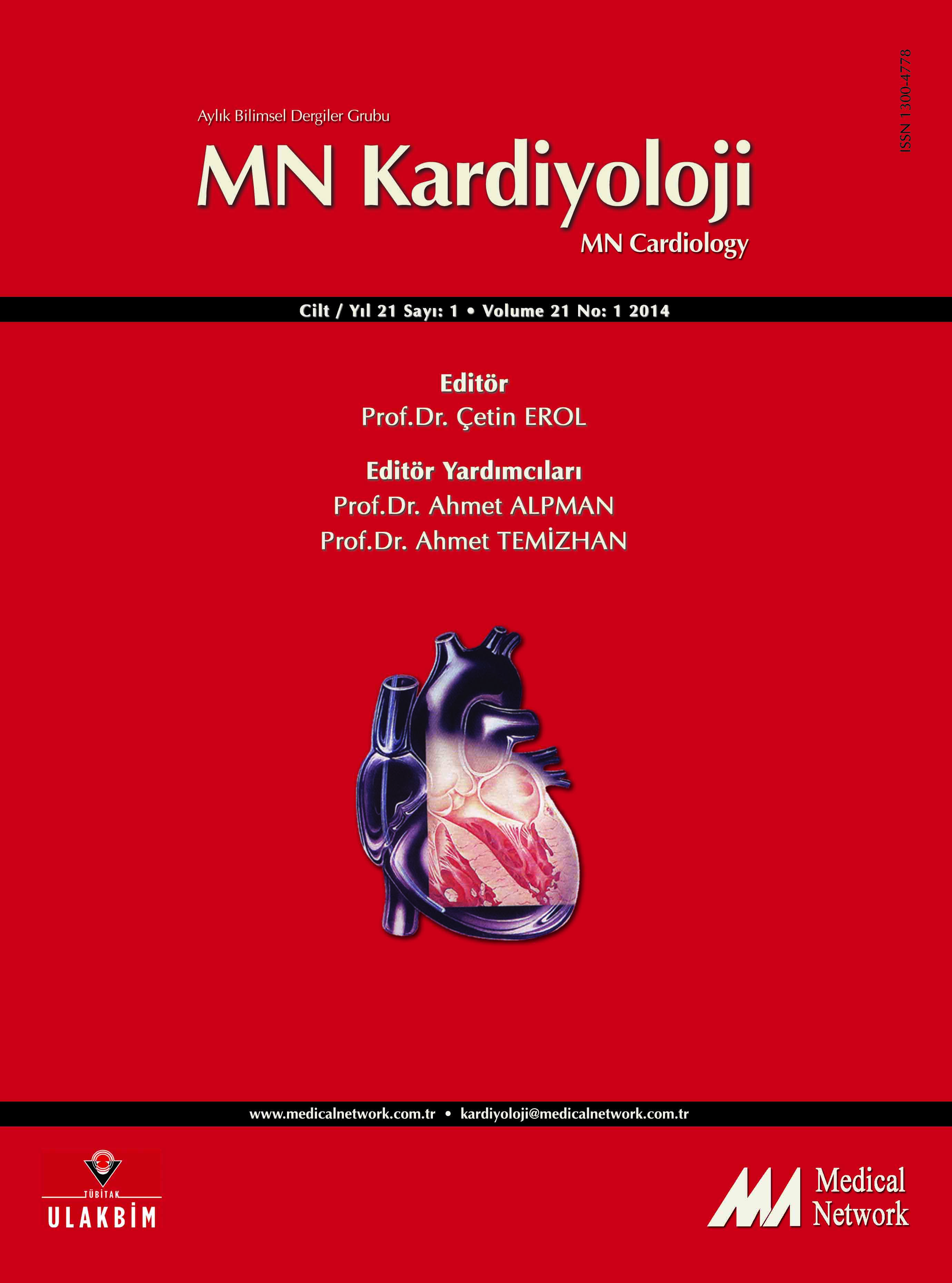 <p>MN Kardiyoloji Cilt: 21 Say: 1 2014 (MN Cardiology Volume: 21 No: 1 2014)</p>