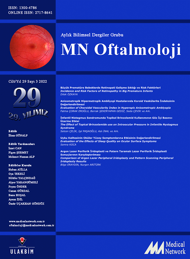 <p>MN Oftalmoloji Cilt: 29 Say: 3 2022 (MN Ophthalmology Volume: 29 No: 3 2022)</p>